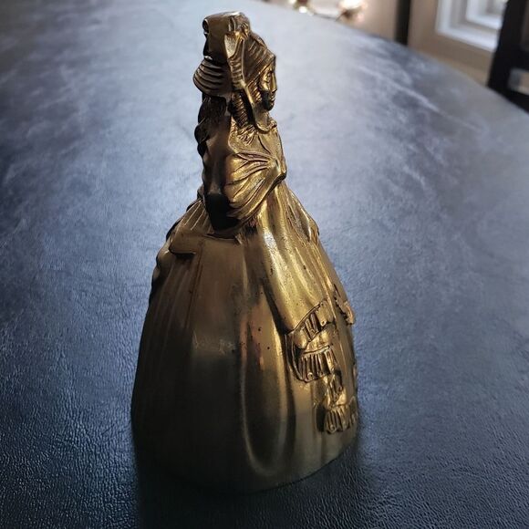 Antique Rare Brass Crinoline Lady Bell - Picture 7 of 9